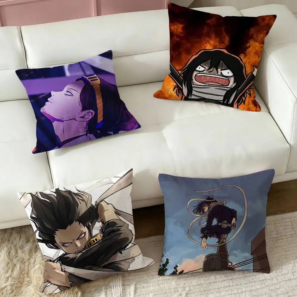 Anime Cartoon Eraser Head  Square Double-Sided printed Pillow Case Bedroom Bedside Pillow Sofa Cushion Cover