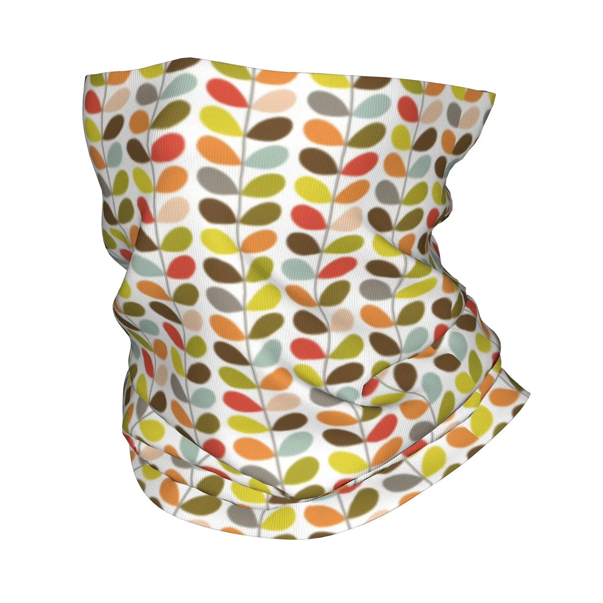 Custom Orla Kiely Flowers Bandana Neck Warmer Women Men Winter Ski Hiking Scarf Gaiter Mid Century Modern Multi Stem Face Cover