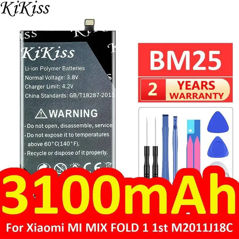 

Экологически чистый BM25 3100 мАч стабильный для Xiaomi MI Mix Fold 1 1st M2011J18C аккумулятор мобильного телефона