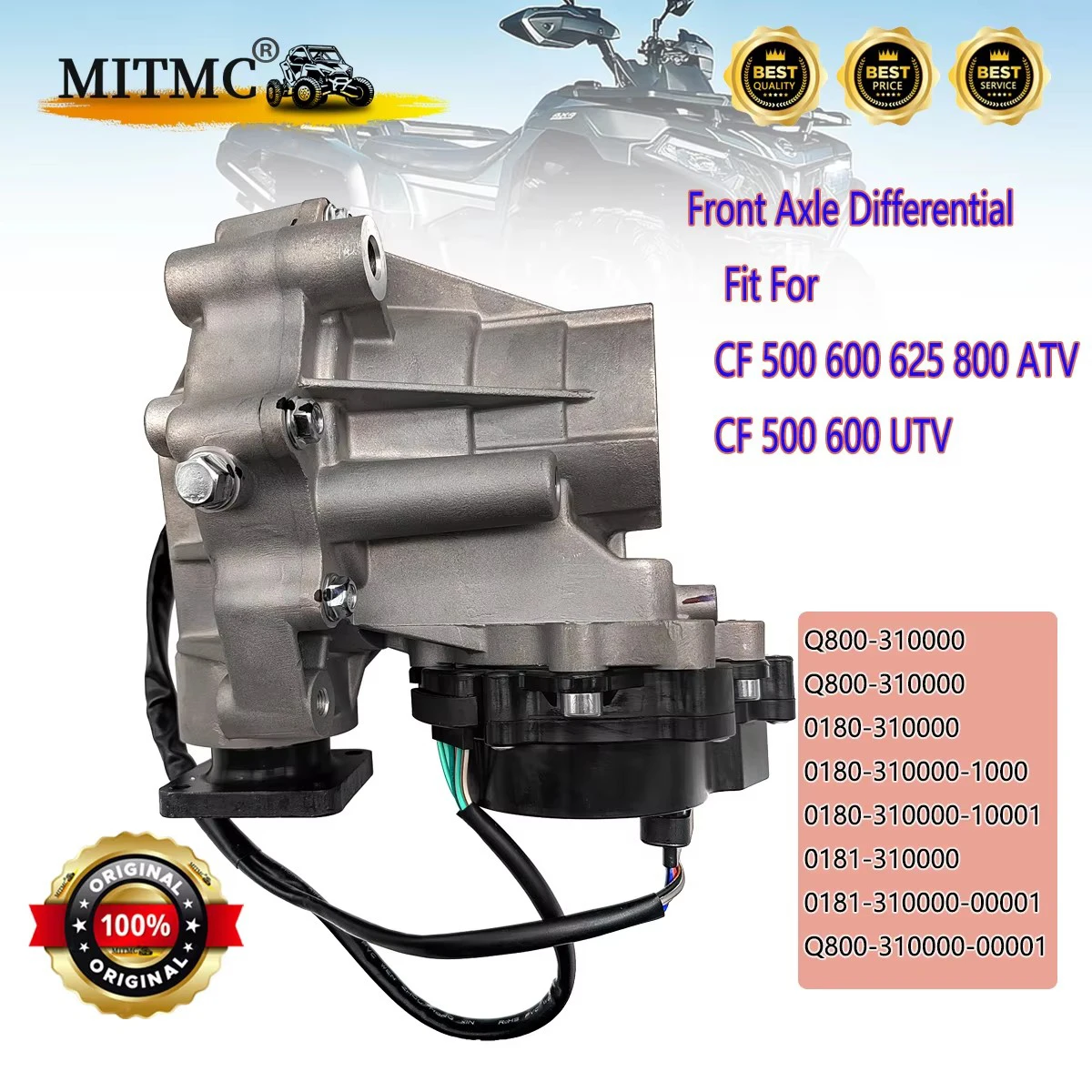 

Original Front Axle Differential For CF 500 600 625 800 ATV CF500 600 UTV Q800-310000 Q800-310000-00001 0180-310000 0181-310000
