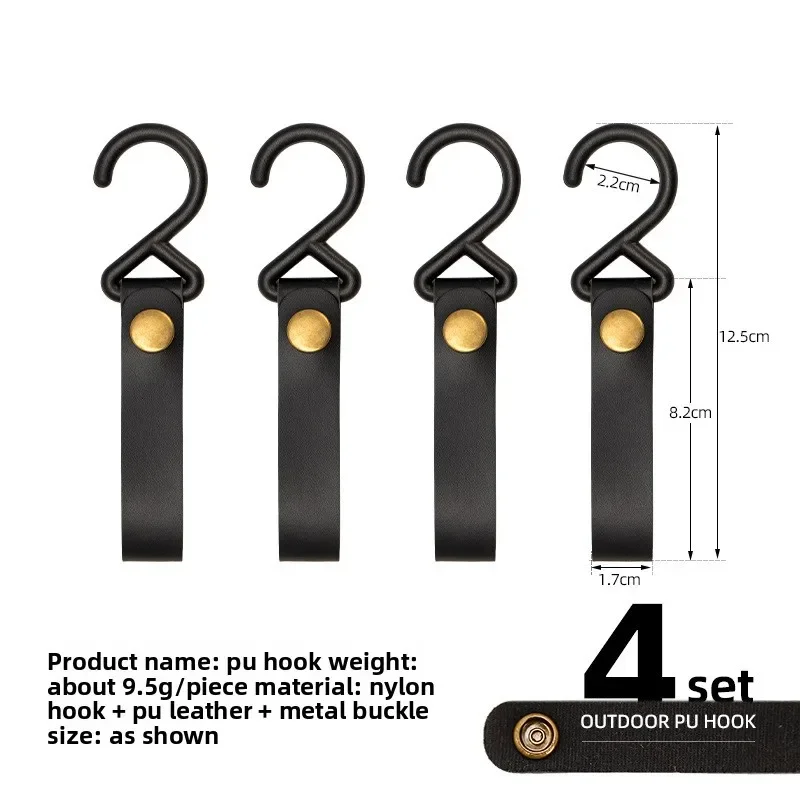 

Mountainhiker CLS уличная стойка для кемпинга, набор из 4 предметов, пряжка с крючком из искусственной кожи, портативная ветровая веревка для самостоятельного вождения, аксессуар с фиксированной пряжкой