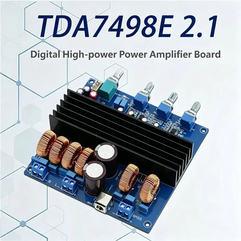 Super Deal -TDA7498E 2.1 Channel Digital HIFI Power Amplifier Board DC24V 100W+ 100W+ 200W Class D Audio Subwoofer Module