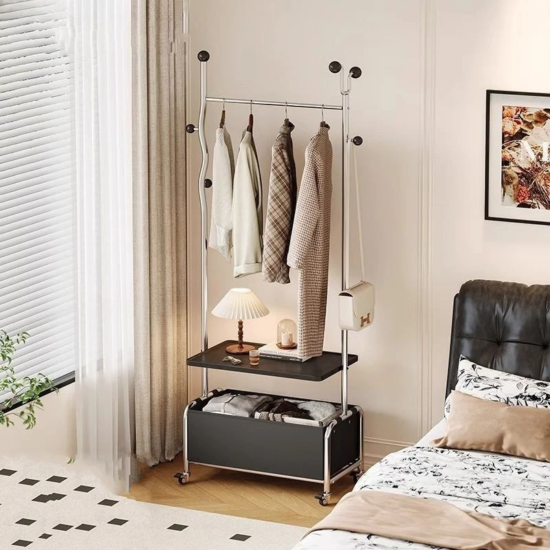 Clothes and hats bedroom hanging clothes floor-to-ceiling home living room removable clothes and hats entrance rack