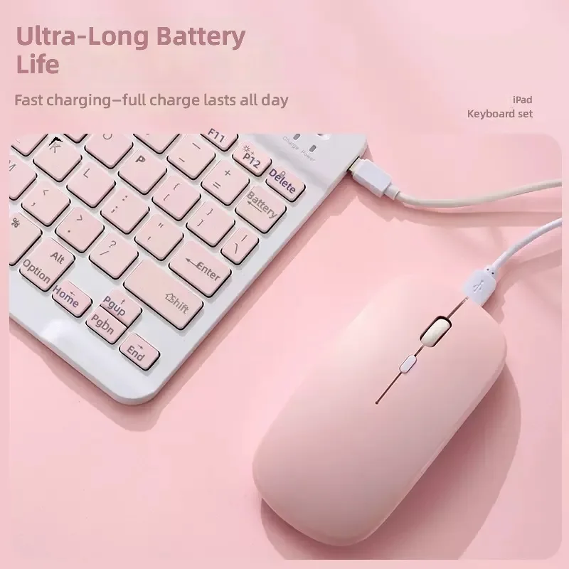 for iPad 7/8/9 10.2 inch Wireless Bluetooth Keyboard Mini Portable Colorful Backlight