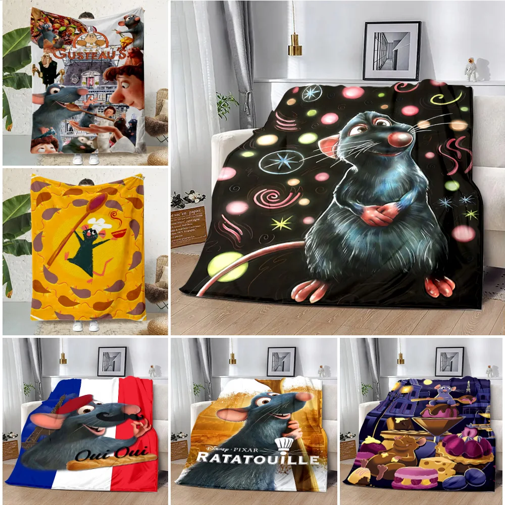 Disney Cartoon Cute Ratatouille Printed Blanket Picnic Blankets Warm Blanket Soft Comfortable Blanket Home Travel Birthday Gift