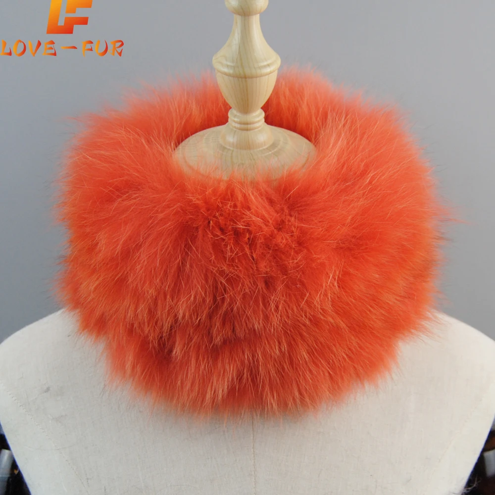 New Quality Real Fox Fur Scarf Women Natural Real Fox Fur Ring Scarves Girl Lovely Good Elastic Knitted Genuine Fox Fur Headband
