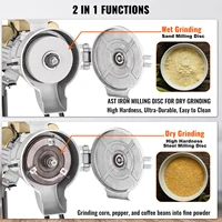 SucceBuy Electric Grain Mill Grinder 3000W Spice Grinders Commercial Corn Mill with Funnel Cereal Wheat Grinders Dry&Wet Grinder 4