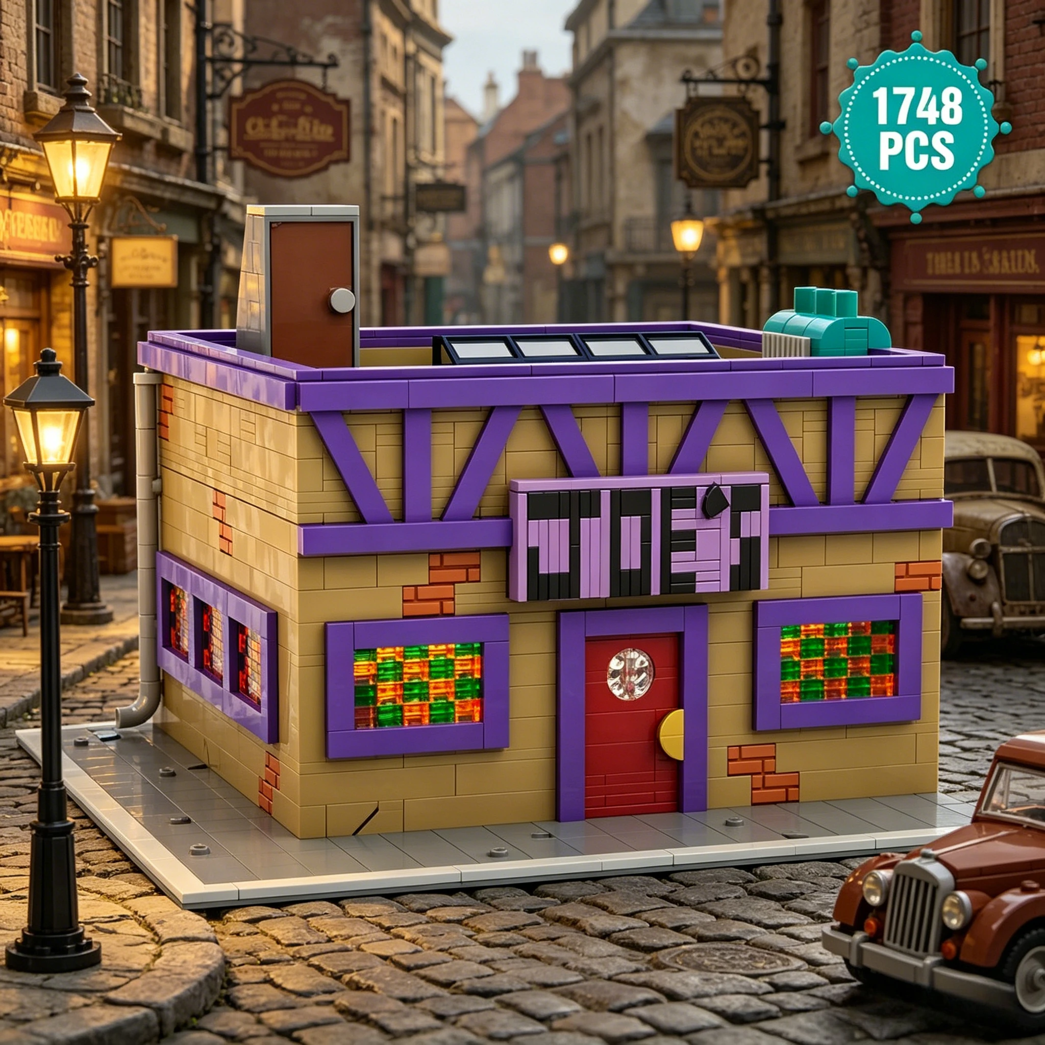 

MOC Comedy Moe's Tavern Architecture Ideasa Simpsomseds MOC Building Blocks Toys for Gifts Toy 1748PCS Bricks