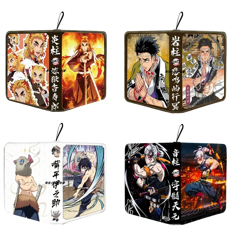 Demon Slayer Card Binder 9 Pocket Card Holder Anime Card Binder with 50 inner Pages Zipper Holder Up to 900 Cards toys gift