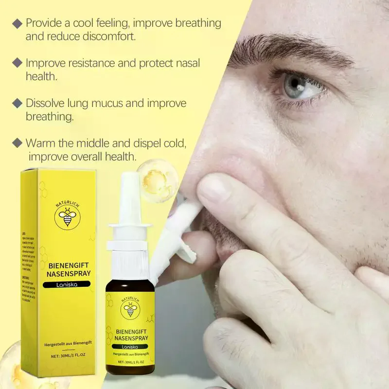 

30ml Bee Venom Nasal Spray Dissolves Lung Mucus Easier Breathing Supports Liver Repair Function Enhancement Natural Respiratory