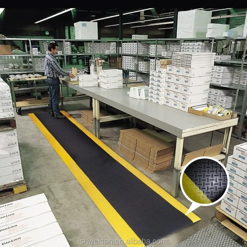 2025Современный стиль, промышленный противоскользящий комфортный коврик из ПВХ, кухонное средство против усталости, решение для мастерской