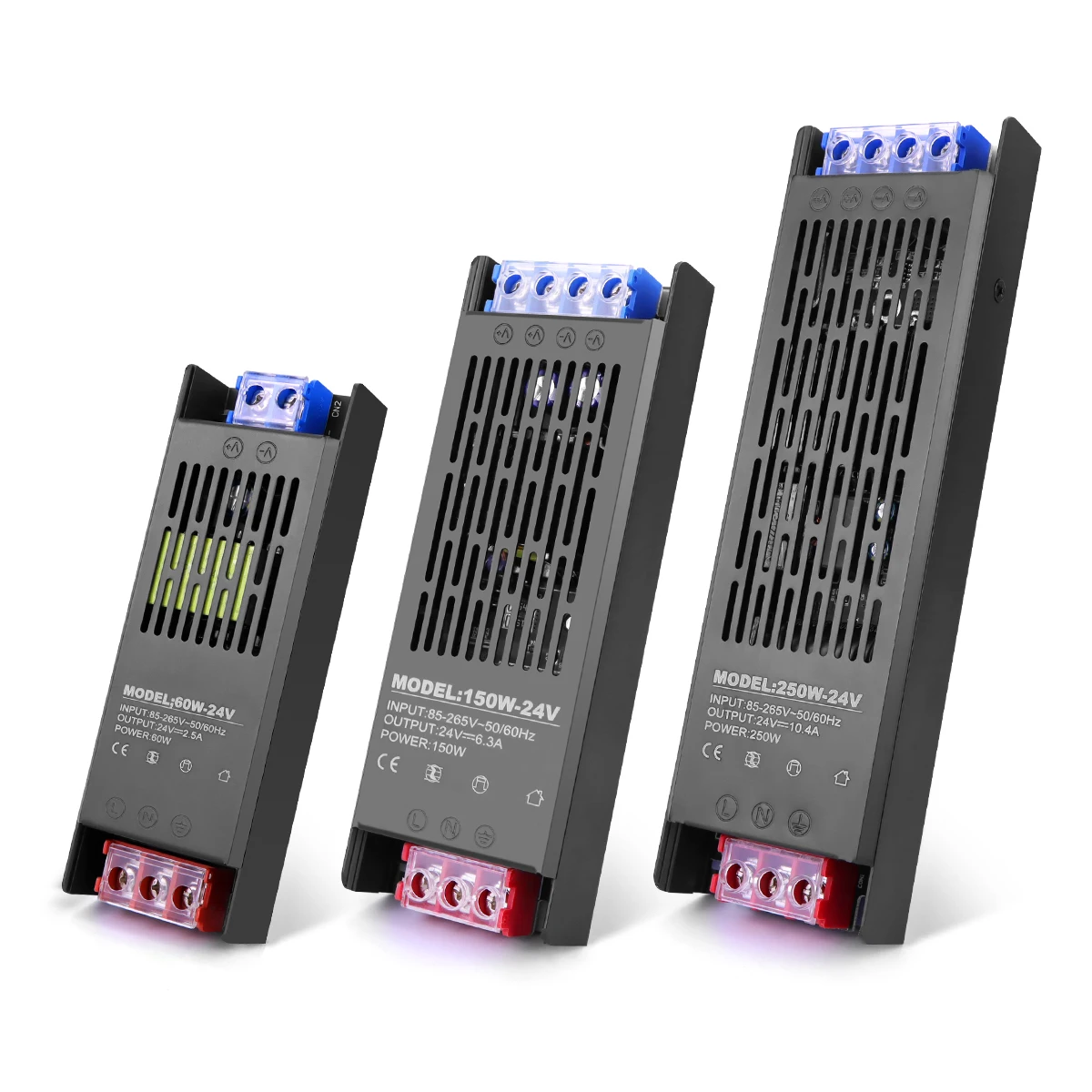 

Адаптер импульсного источника питания с полной мощностью AC110V/220V на DC12V 24V Трансформаторы освещения 60 Вт 150 Вт 250 Вт для светодиодных лент