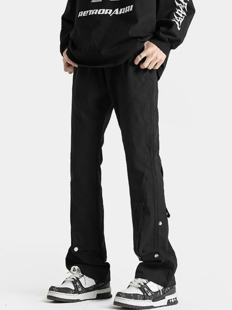 

Мужские рабочие брюки American Sle Slim Fit Bell Bot, летние повседневные свободные универсальные брюки прямого кроя в стиле High Street