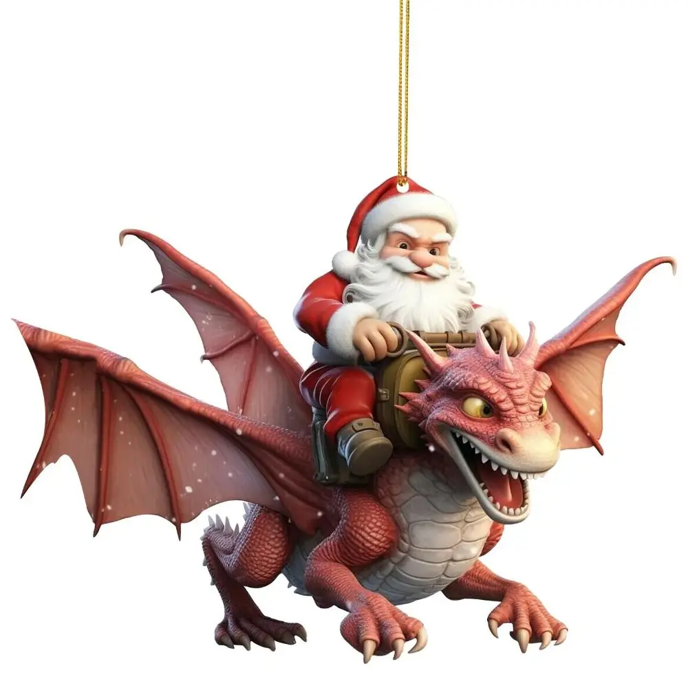 1pc Christmas Tree Pendants Fly Dragon Ornament Dragon Keychain Window Decor Acrylic Dragon Party Decoration Accessories Gifts