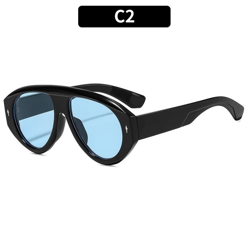 Gafas de sol de montura grande de nueva moda, estilo punk y hip-hop, gafas de sol versátiles con forma de flecha para streetwear.