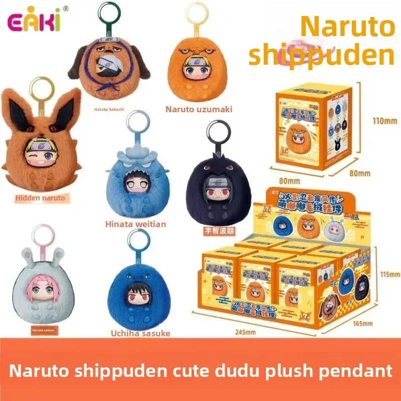 Genuino nuevo Eaki Naruto Shippuden lindo Toot serie colgante de felpa caja ciega Naruto Sasuke muñeca mochila colgante niño regalo