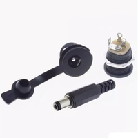 10pcs 5pairs 5.5x2.1mm 5.5x2.5mm DC Power Male Plug Connector DC Power Socket Female Jack Screw Nut Panel Mount Connector