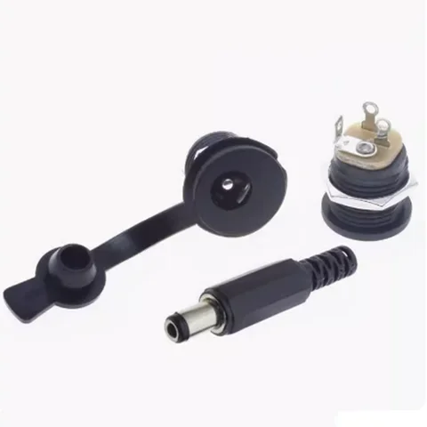 10 stücke 5 Paare 5,5x2,1mm 5,5x2,5mm DC-Stecker Stecker DC-Steckdose Buchse Buchse Schraube Mutter Panel Mount Stecker