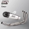 オートバイ用の完全な排気システム,マフラー,変更されたフロントリンクパイプ,cfmoto,675sr,675r,675nk,51mm 2
