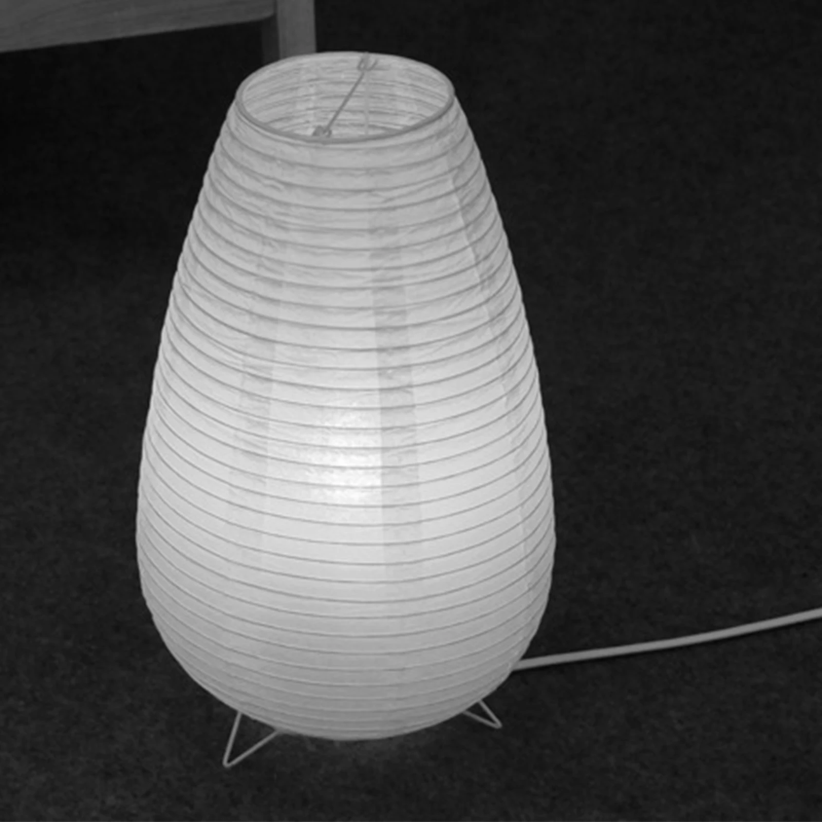 

Soft Light Night Lantern Desk Lamp Bedroom Table Paper Metal Bedside Warm Soothing Study Durable Practical Gift