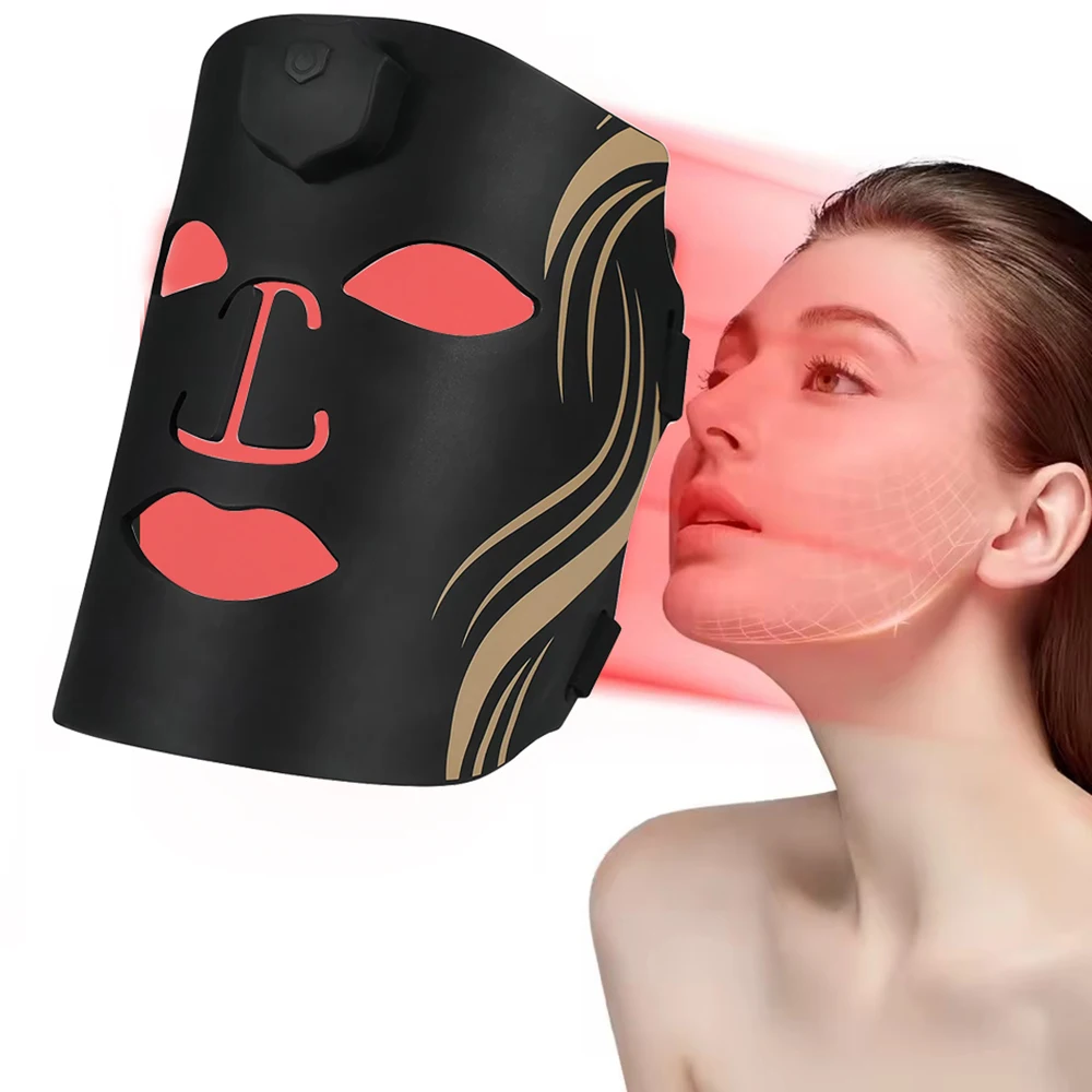 7 couleurs Photon Silicone visage masque LED 3D masque de beauté du visage thérapie par la lumière rouge soins de la peau réparation peau éclaircissement utilisation sans fil