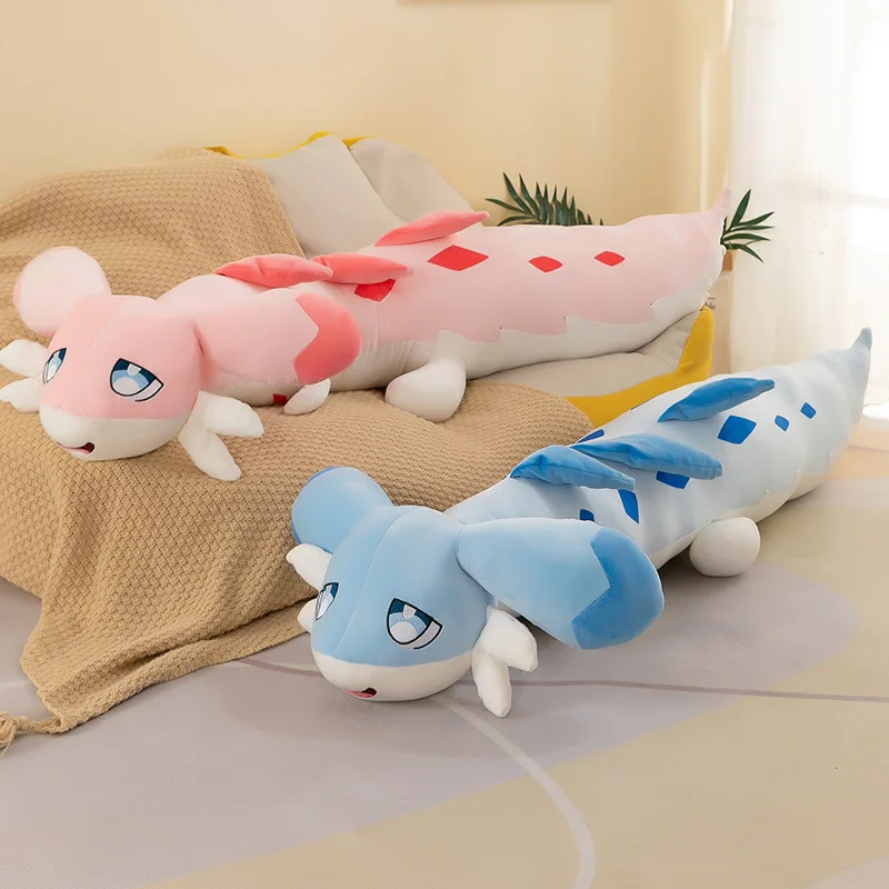 Palworld Plush Chillet ตุ๊กตาตุ๊กตาเกมตุ๊กตาของเล่นยาวหมอนขนาดใหญ่สีฟ้ามังกรสีชมพูน่ารักรูปการ์ตูนตุ๊กตาของขวัญ