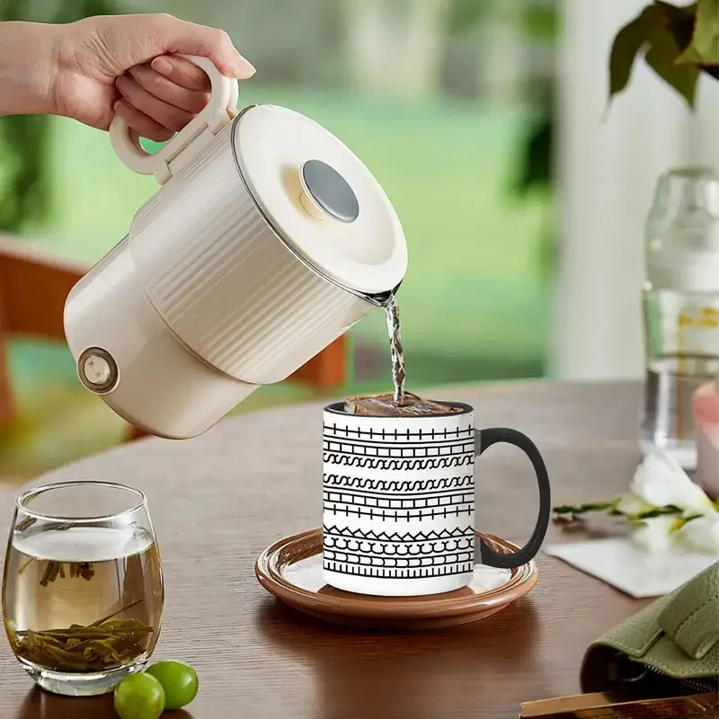 TOPLIVING Hide Message Coffee Mug Ceramic Chocolate Milk Cup Modern Coffee Lover Gift Kitchen Accessories Message Coffee Tumbler