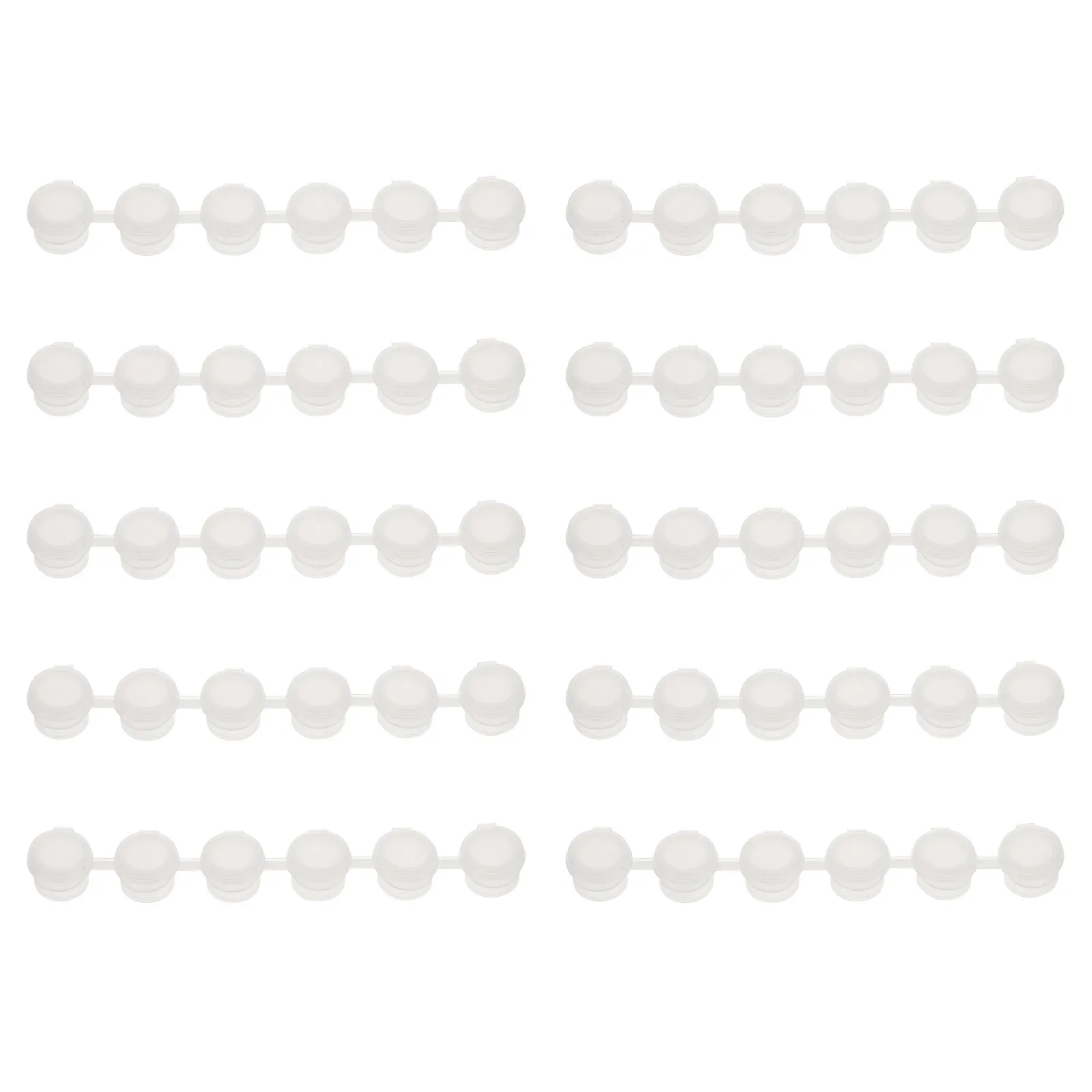 40Pcs Paint Strips 6-in-1 Premium Plastic Paint Lid Design for Pigment Storage Glitter Lip Gloss Beads Painting