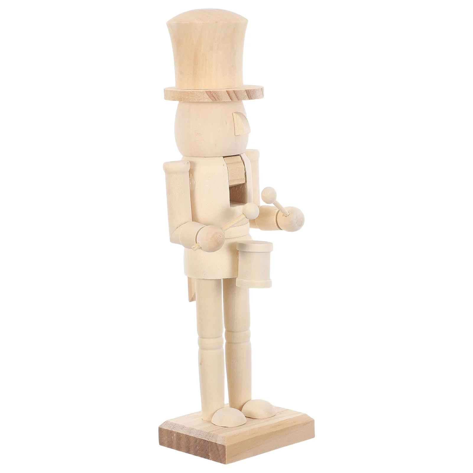 

9.82'' Wooden Nutcracker Ornaments Unfinished Paintable Diy Craft Figures For Christmas Holiday Decor Xmas Wooden