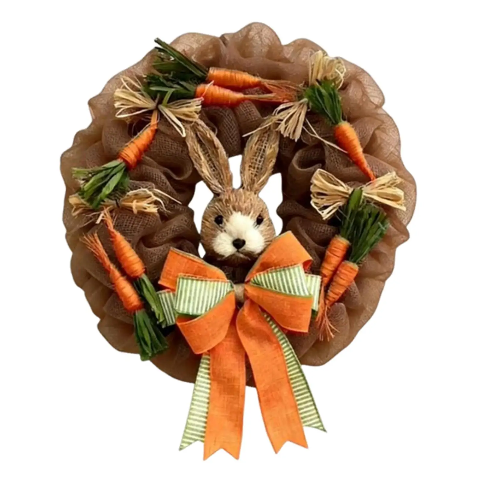 

Красочный пасхальный венок с кроликом, искусственные цветы, декор для весенней вечеринки, украшение для входной двери