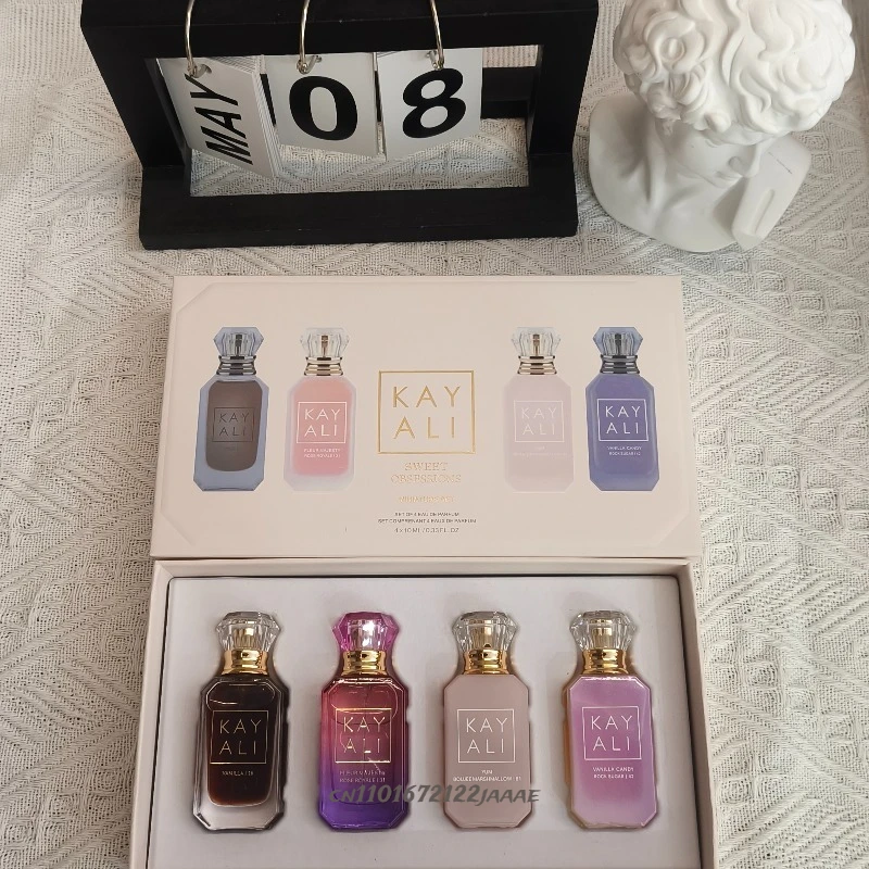 4*10ml KAYALI Unisex Parfumset Langdurig Fris Mild Elegant Bloemig Fruitig Musk Natuurlijke Geur Vier Geuren Vanilla Royale