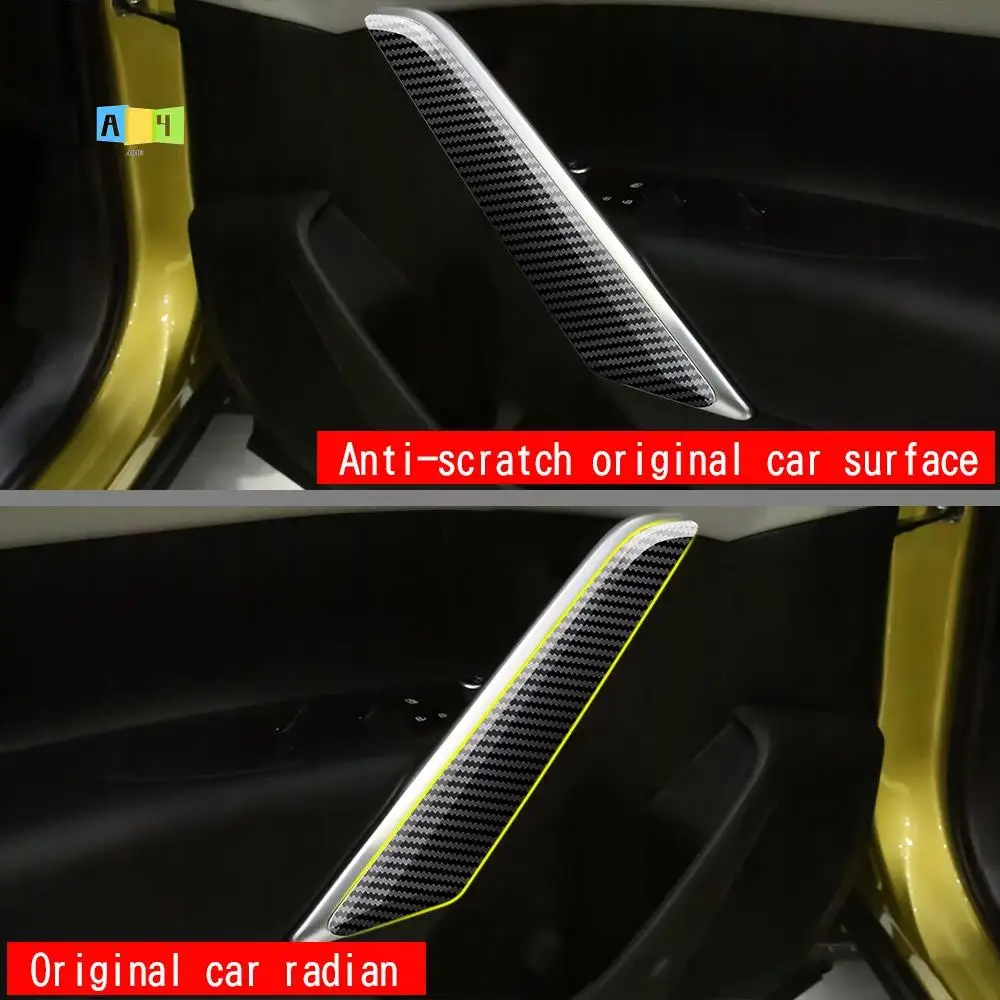 

A04E-2Pcs Car Inner Door Handle Trim Pull Grab Panel Handle Cover For Toyota Corolla Cross 2021 2022 RHD