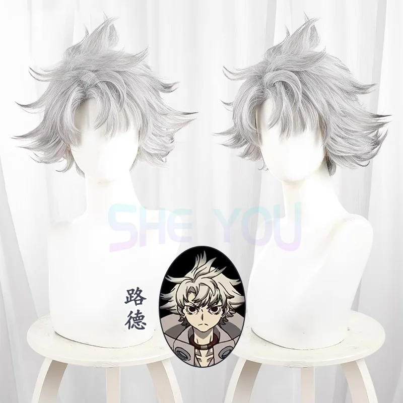 

Gachiakuta Rudo Surebrec Anime Cosplay Wig Short Gray Hair Akuta Cleaners Halloween Carnival Party Props For Women Men
