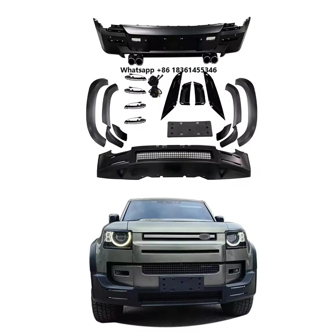

for Defender L663 90 110 130 2020-2024 P300 P400 V8 3.0T HSE X Update to Lumma Style
