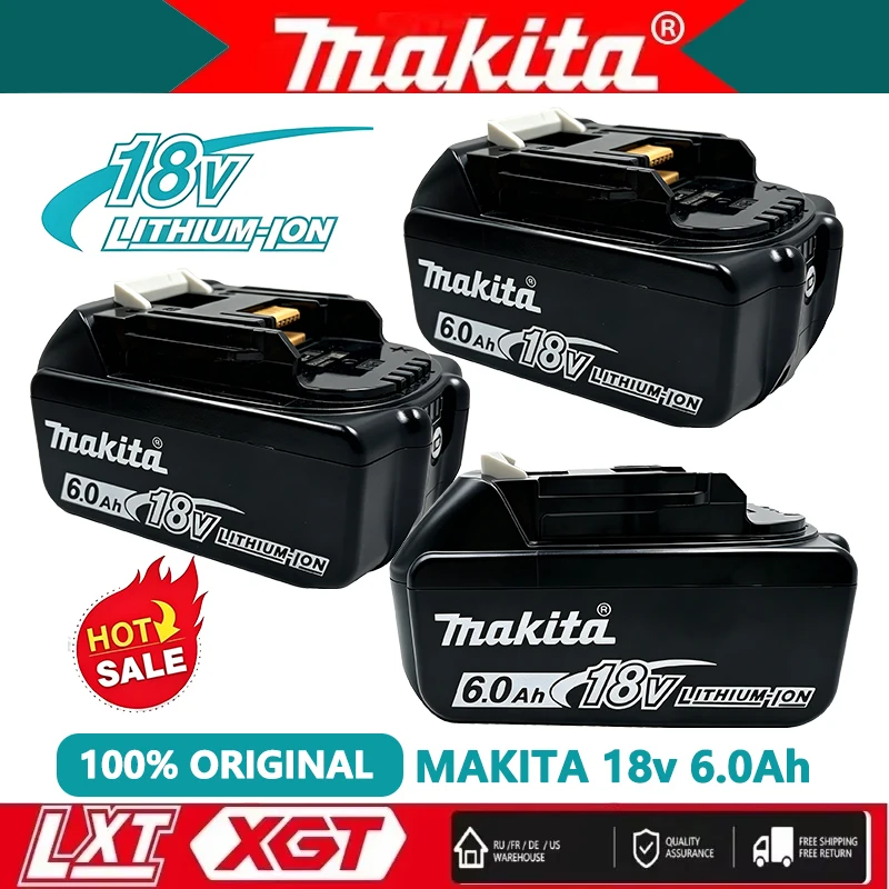 Genuine makita Battery 6Ah 5Ah 18V Battery Power Tools Li-ion Replacement LXT BL1850 BL1840 for DDF487 DGA404 DTW700 DHP487