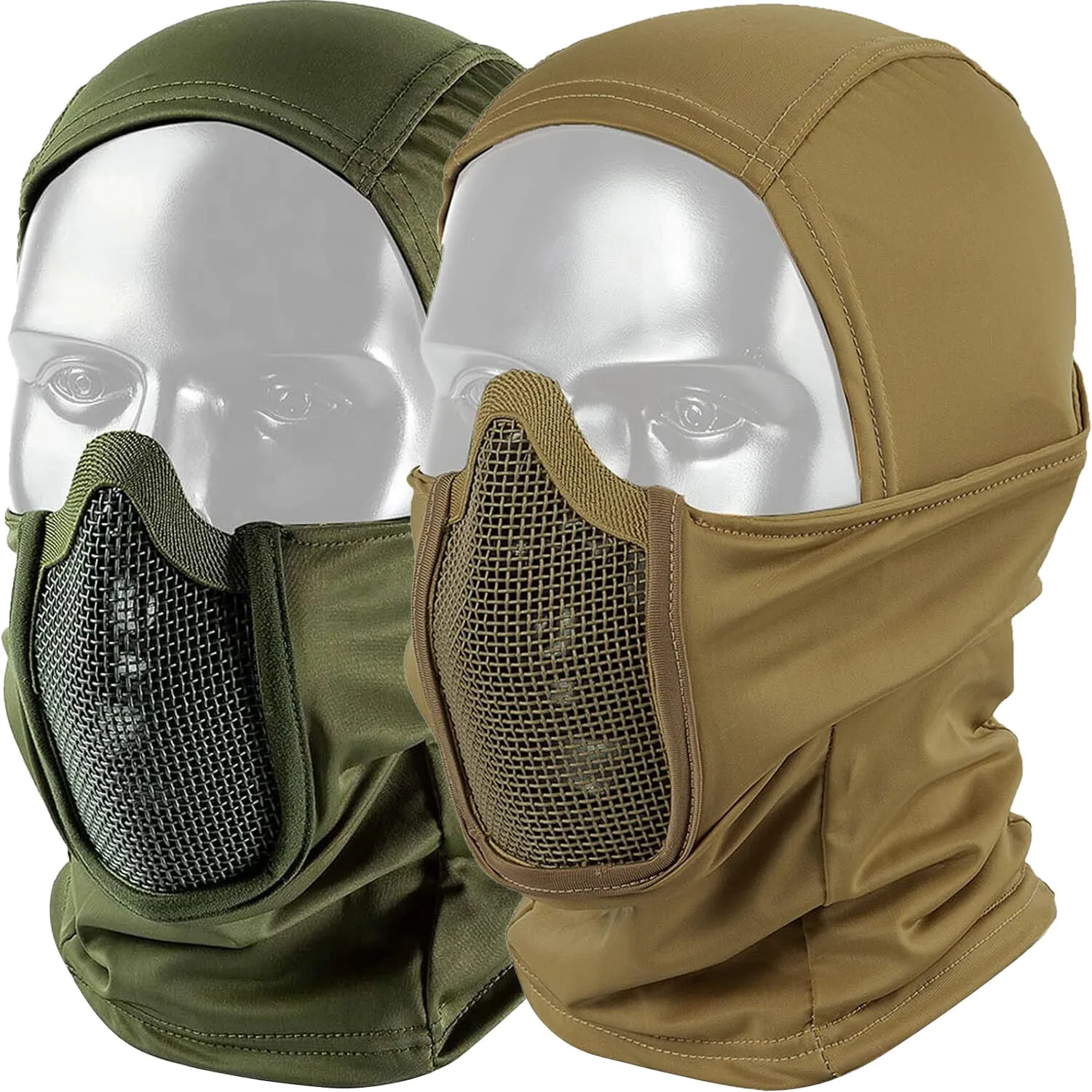 

Tactical Balaclava Mask Full Face Airsoft Mask with Mesh Mouth Guard Lightweight Breathable for Airsoft Motorcycle