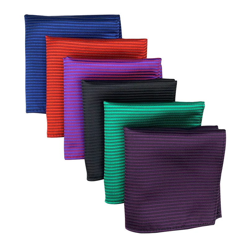 Solid Plaid Pocket Square Hankerchief Man's Suit Scarf Pocketing Kerchief Men Square Scarves Neckerchief Decoration Accessories