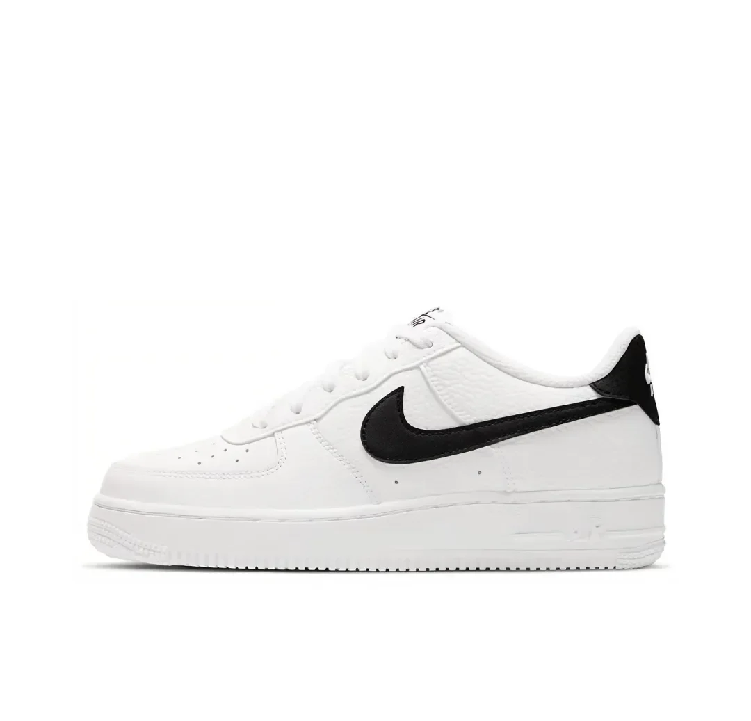 Женские кроссовки Nike Air Force 1 GS Low, классические универсальные модные кроссовки премиум-класса, черные, белые