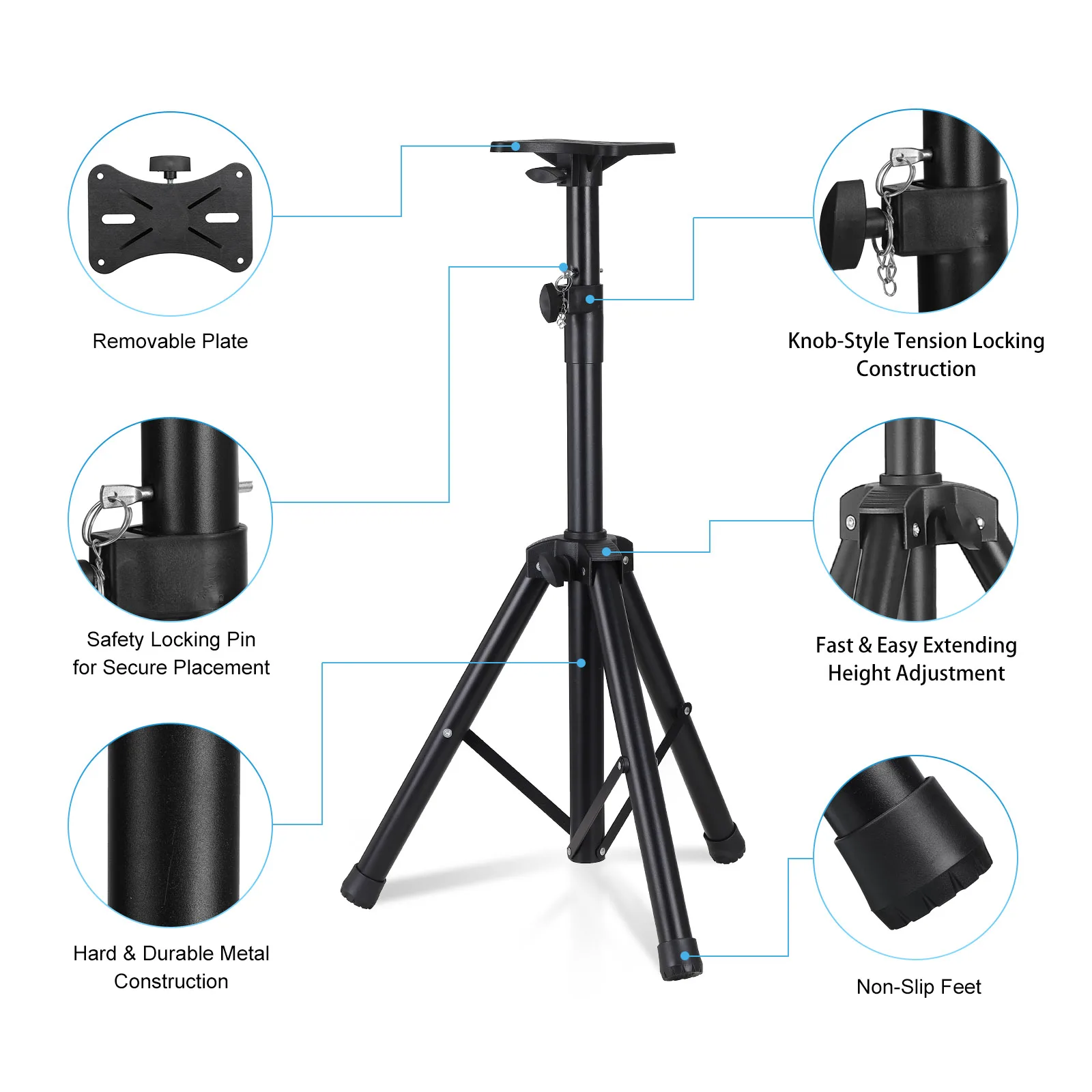 PA Speaker Stand Adjustable Height 28\