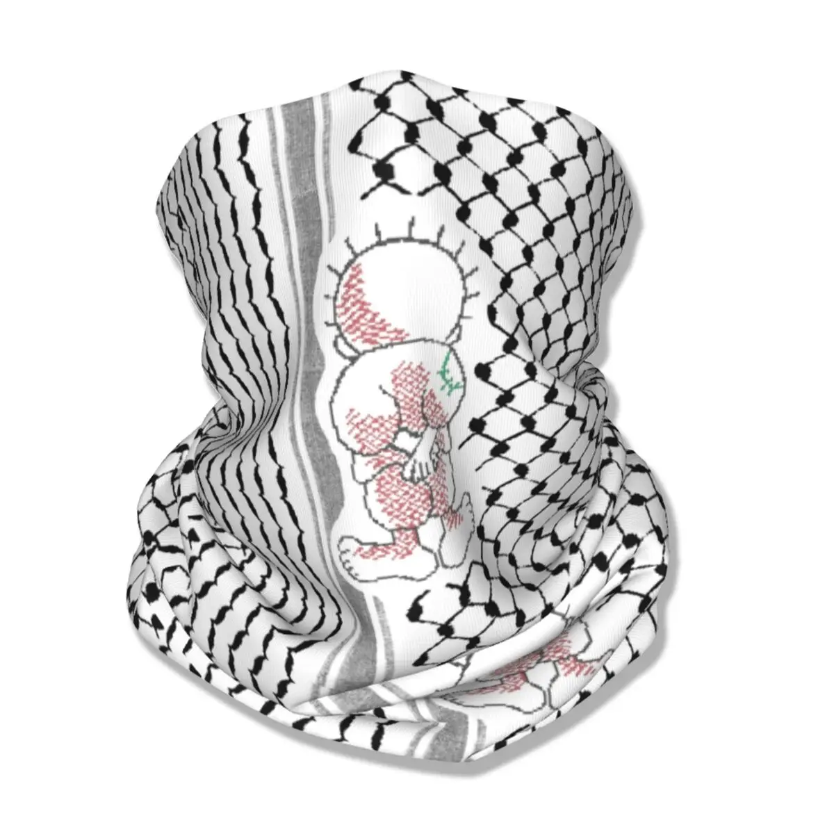 Palestinian Tatreez Bandana Neck Gaiter Printed Palestine Kufiya Keffiyeh  Mask Scarf Multi-use Balaclava  Adult Breathable