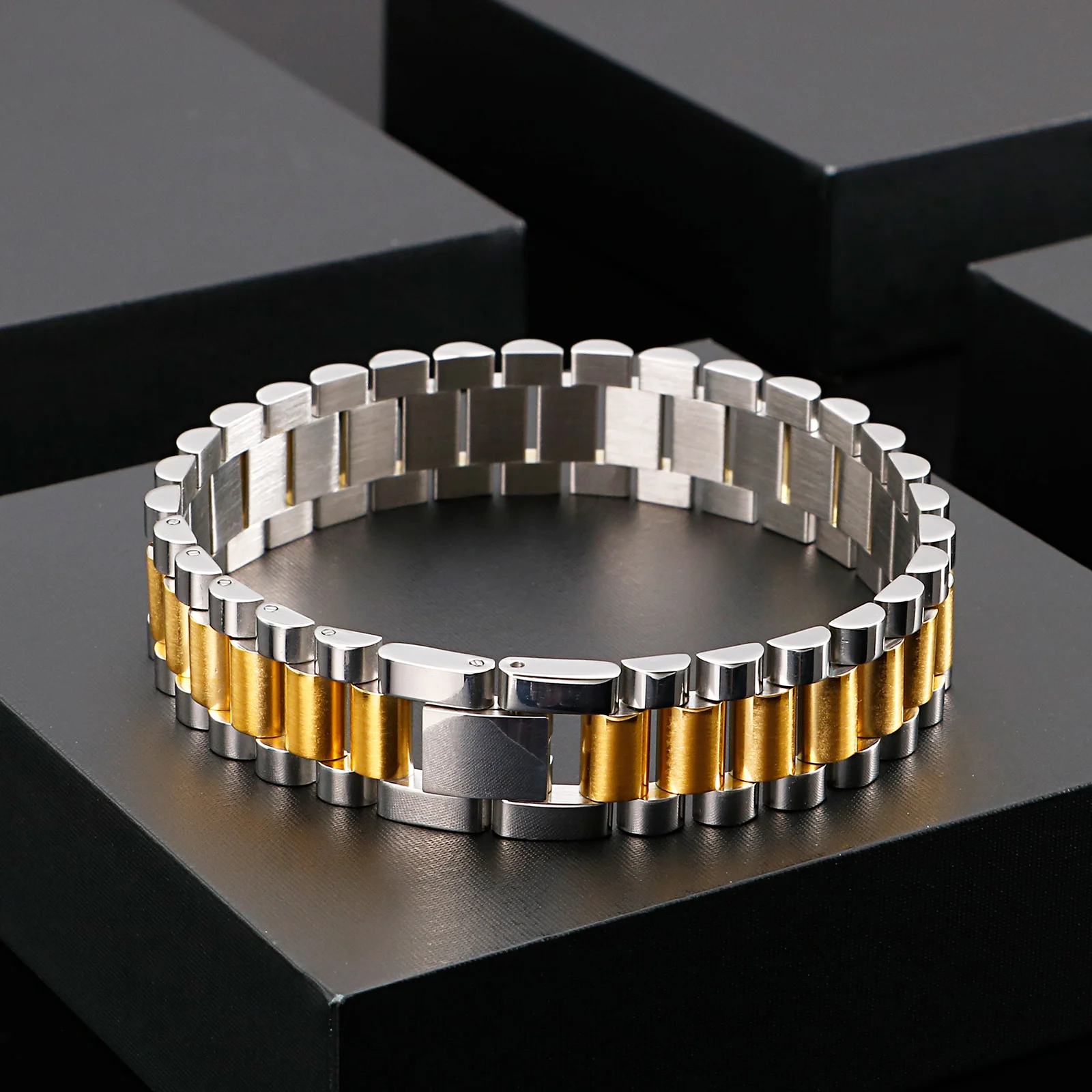 

Kalen 10/16mm Watch Wrist Bike Chain Men's Bracelet Classic High Quality Stainless Steel Jewelry Fashion Chunky Accessories Gift