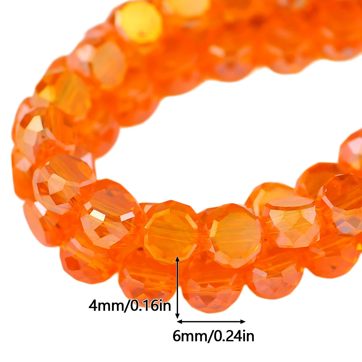 6mm 100-300pcs Natural Colored Glass Crystal Round Beads Orange Red AB Color Handmade DIY Jewelry Making Bracelets Accessories