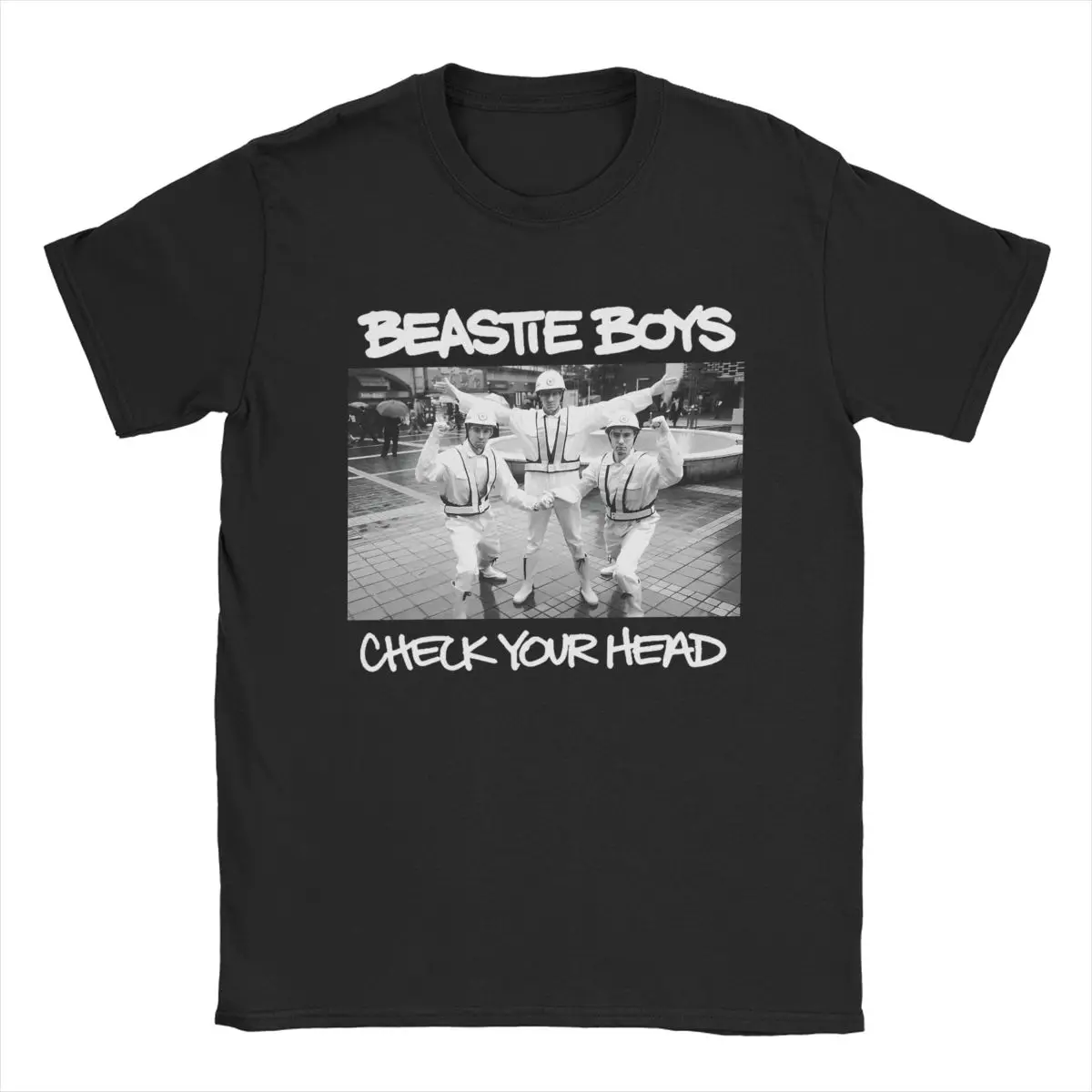 Men T-Shirts Beastie Boys Funny 100% Cotton Tees Short Sleeve T Shirt Crewneck Tops Summer