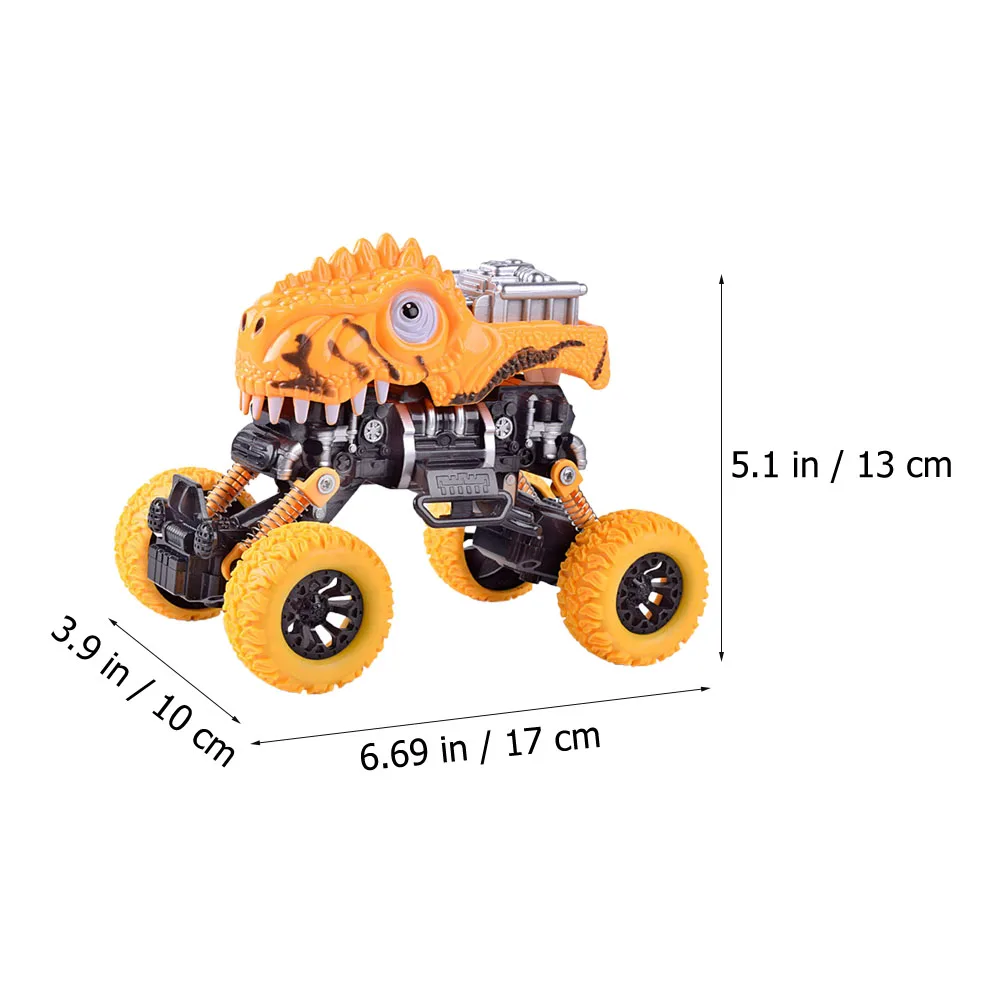 Large Dinosaur Pull Back Car Friction Powered Vehicle Educational Gift for Kids Eye-Hand Coordination Parent-Child Interaction