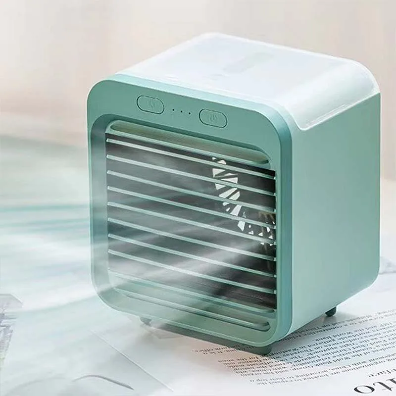 Customized USB Spray Cooling Fan Mini Air Conditioner with Humidifying Function Rechargeable Personal Cooler for Home Office