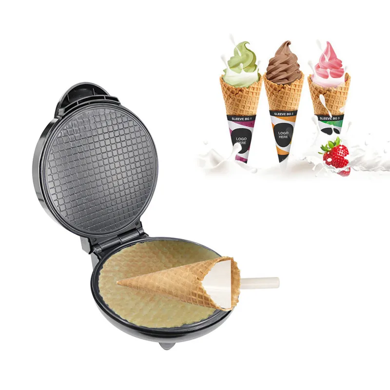 Electric Egg Roll Maker Waffle Maker Baking Pan Ice Cream Cone Machine 220V 1200W Electric Waffle Maker DIY Breakfast