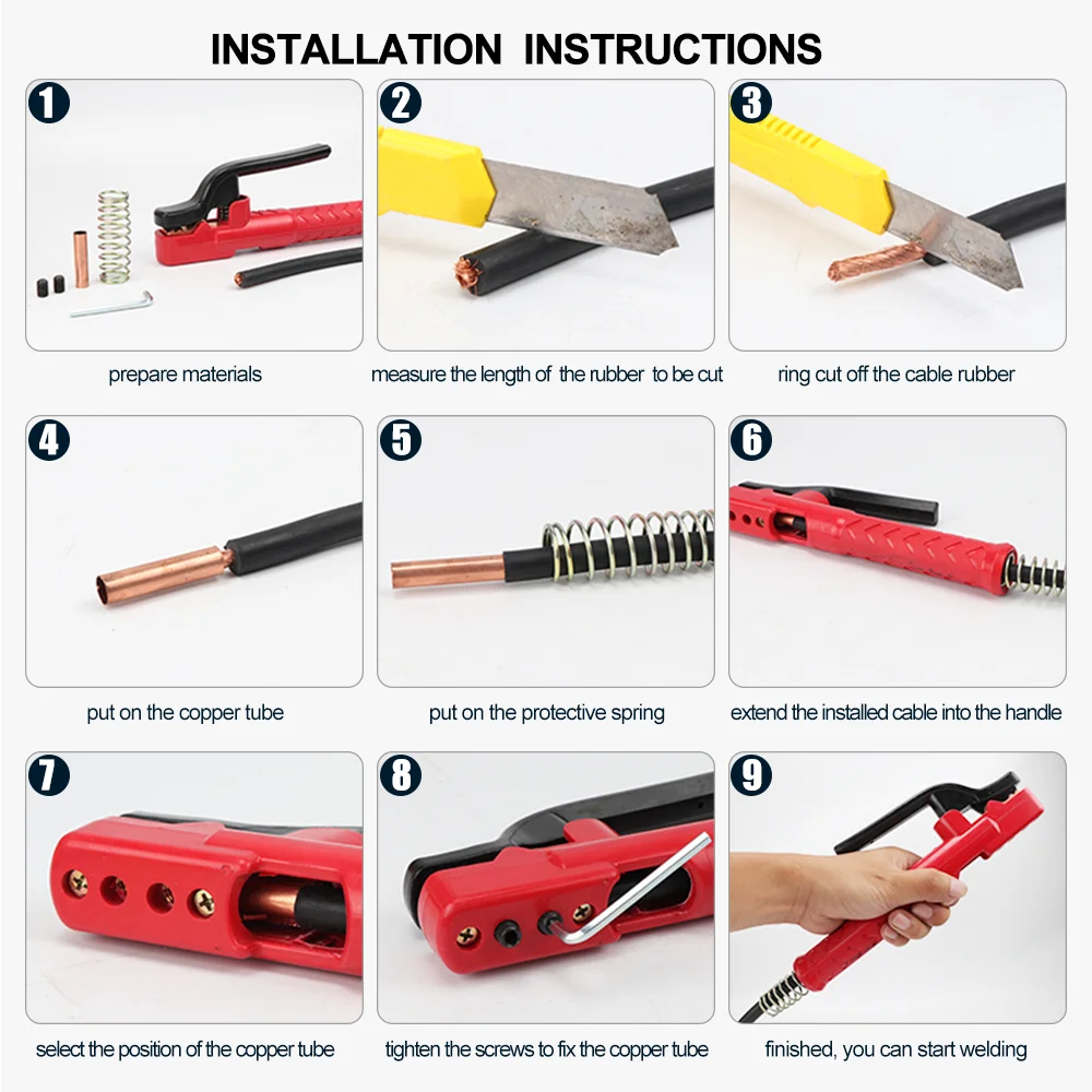 ANDELI 500A Welding Clamp Welding Electrode Holder Welder For MMA Stick ARC Equipment