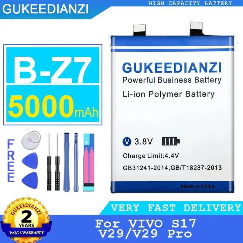 

5000Mah Fast Charging Mobile Phone Battery B-Z7 Long Lasting For Vivo S17 V29 Pro