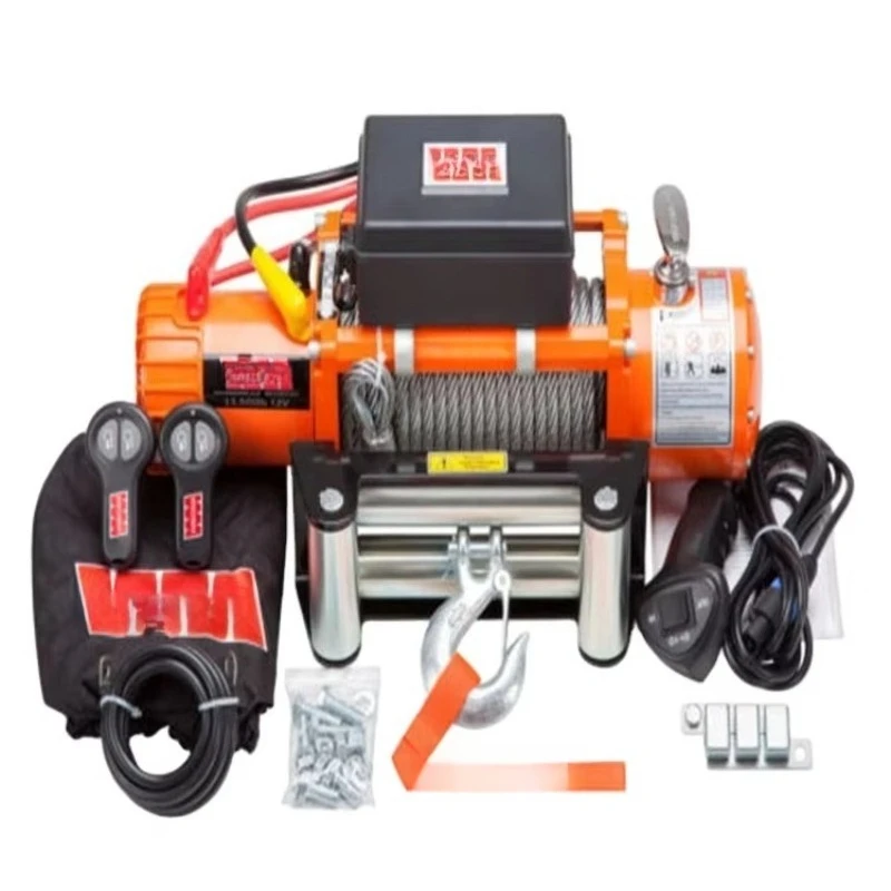 Hydraulic12vElectricMini ATV WinchSyntheticRope 3000/8000/9500/12000/13500/15000 Pounds Traction Automatic 4x4 Anchor Drum Winch