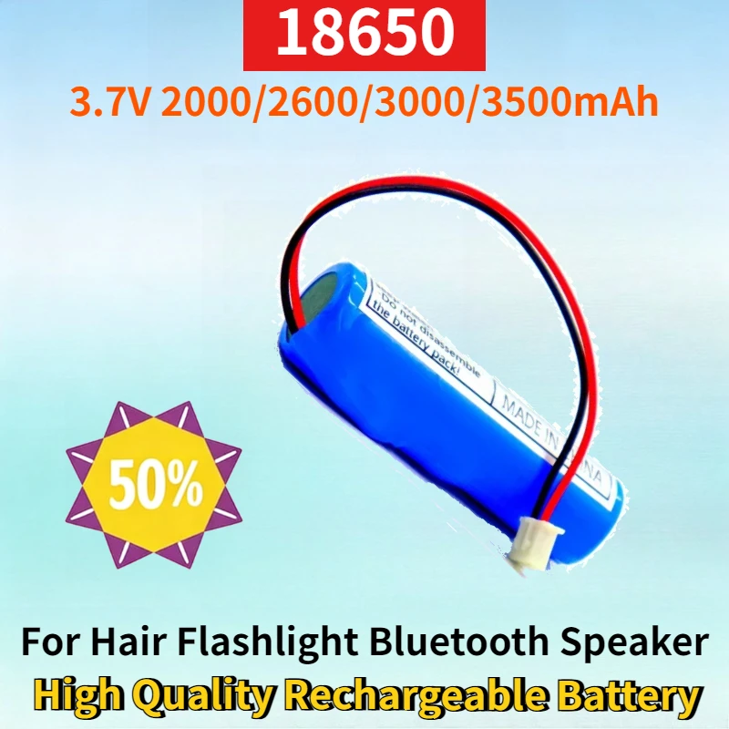 

New 3.7V 3500mAh 18650 Li-ion Battery for Hair Flashlight Bluetooth Speaker Led Light Toy Car High Quality Rechargeable Battery